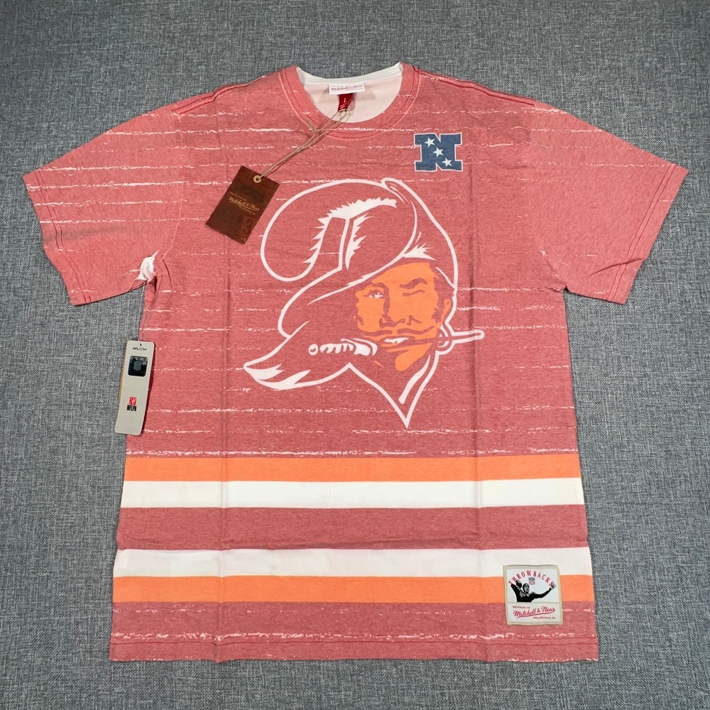 Mitchell & Ness Tampa Bay Buccaneers Jumbotron 3.0 T-Shirt Mens Large Red NEW